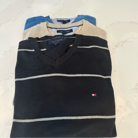 Tommy Hilfiger Other - Set of Three Tommy Hilfiger Classic Striped V-Neck‎ Sweater